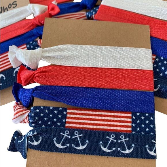 Hair bands bundle patriotic red white blue bandiwhos - Picture 3 of 3